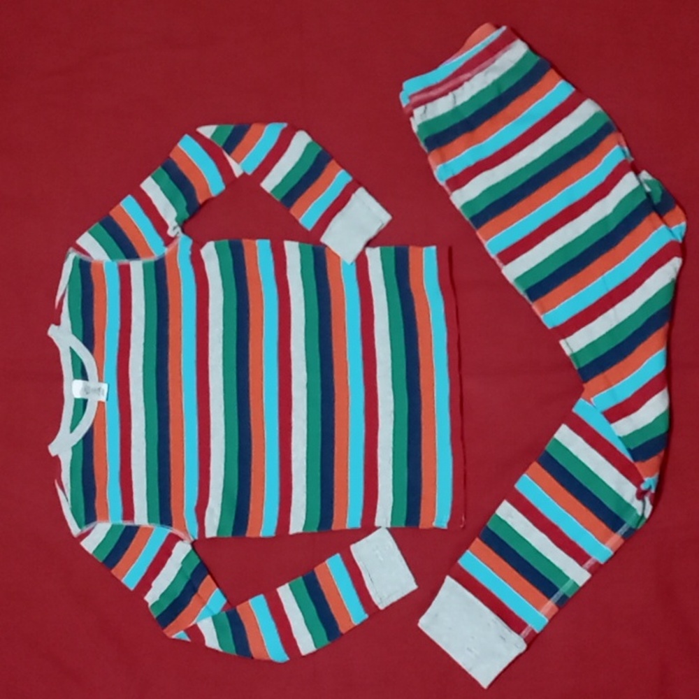 Gap Kids Striped pajamas in bold bright colors. Size 14